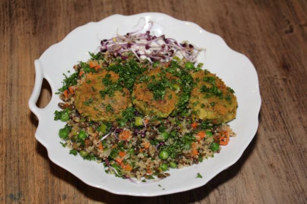Falafel met quinoa en linzen